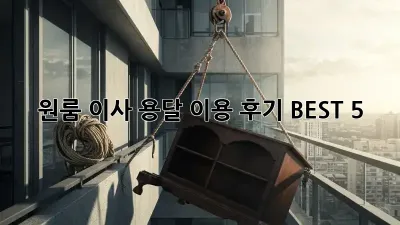 원룸 이사, 용달 이용 후기 BEST 5